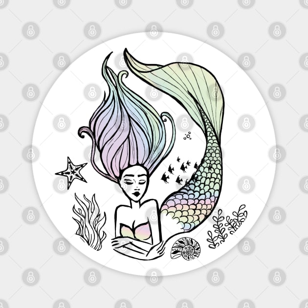 Inky Holo Mermaid Vol.1 Magnet by Witchling Art